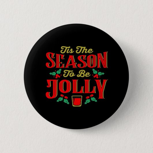 Weihnachten Ist Die Zeit Button (Vorderseite)