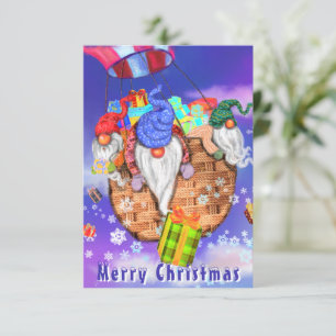 Weihnachten ist ein Luftballon und gibt Geschenke