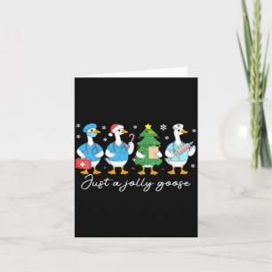 Weihnachten ist einfach eine fröhliche Gans Kranke Karte