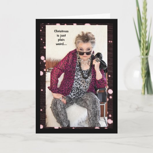 Weihnachten ist einfach schlicht seltsam... karte (Vorderseite)