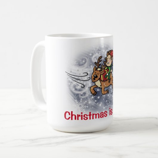 Weihnachten ist - Ernie und Ralph-Blizzard-Tasse Kaffeetasse (Vorderseite Links)