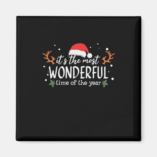 Weihnachten ist es die wunderbarste Zeit Magnet (Vorne)