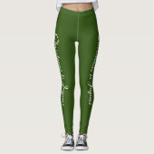 Weihnachten ist fröhlich grün leggings (Vorderseite)