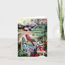 Weihnachten ist für die Vögel kleine Weihnachtskar