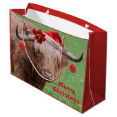 Weihnachten ist Geschenk-Tasche befreundet Große Geschenktüte (Rückseite Schrägansicht)