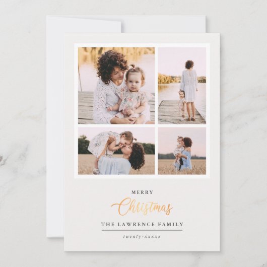 Weihnachten ist Gold | Elfenbeinküste Moderne 4-Fo (Vorderseite)