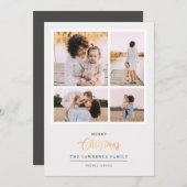 Weihnachten ist Gold | Elfenbeinküste Moderne 4-Fo (Vorne/Hinten)