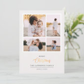 Weihnachten ist Gold | Elfenbeinküste Moderne 4-Fo (Stehend Vorderseite)