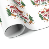 Weihnachten ist hier ein elegantes Pattren-Geschen Geschenkpapier (Rolleneckpunkt)