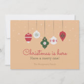 Weihnachten ist hier Nicht-Foto-Weihnachtskarte (Vorderseite)