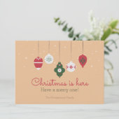 Weihnachten ist hier Nicht-Foto-Weihnachtskarte (Stehend Vorderseite)