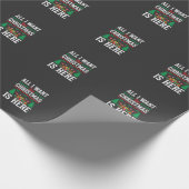 Weihnachten ist hier Weihnachtsbaum Geschenk Geschenkpapier (Ecke)