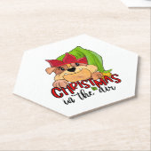 Weihnachten ist in der Luft - Bulldog Liebhaber Untersetzer (angewinkelt)