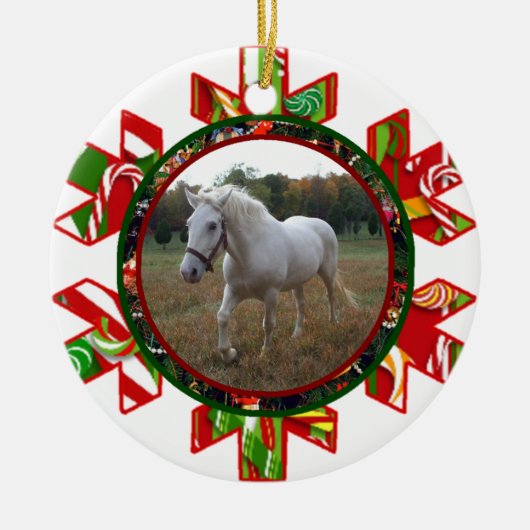 Weihnachten ist kommende Verzierung Keramik Ornament (Vorne)