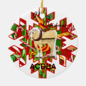 Weihnachten ist kommende Verzierung Keramik Ornament (Hinten)