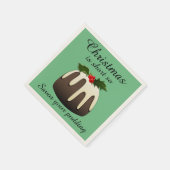 "Weihnachten ist Kurz, also genießen Sie Ihr Puddi Serviette (Ecke)