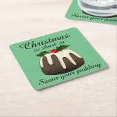 "Weihnachten ist kurz, also gönnen Sie sich Ihr Pu Rechteckiger Pappuntersetzer (angewinkelt)