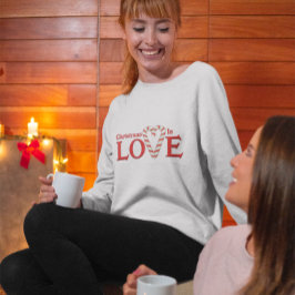 Weihnachten ist Liebe Candy Cane Herz T-Shirt