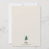 "Weihnachten ist Liebe" Grünes Herz Feiertagskarte (Rückseite)