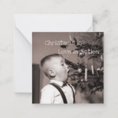Weihnachten ist Liebe in Aktion Mitteilungskarte (Vorderseite)