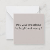 Weihnachten ist Liebe in Aktion Mitteilungskarte (Rückseite)