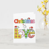 Weihnachten ist Liebe Karte (Gelbe Blume)