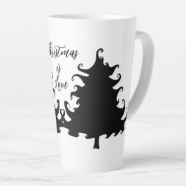 Weihnachten ist Liebe Schwarzer Baum Spruch Milchtasse