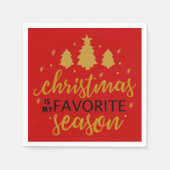 Weihnachten ist mein Lieblingswort Kunst Serviette (Vorderseite)