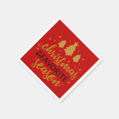 Weihnachten ist mein Lieblingswort Kunst Serviette (Ecke)