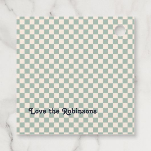 Weihnachten ist mein liebster Retro-Urlaub Geschenkanhänger (Rückseite)