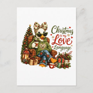 Weihnachten ist meine Liebessprache Einladungspostkarte