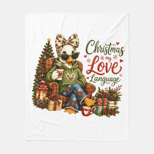 Weihnachten ist meine Liebessprache Fleecedecke (Vorderseite)