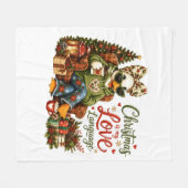 Weihnachten ist meine Liebessprache Fleecedecke (Vorderseite (Horizontal))