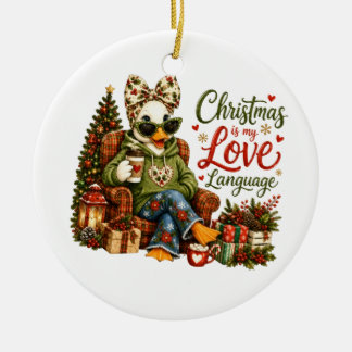 Weihnachten ist meine Liebessprache Keramik Ornament