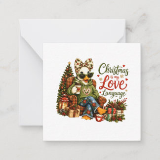 Weihnachten ist meine Liebessprache Mitteilungskarte