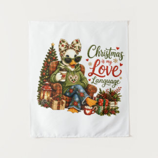 Weihnachten ist meine Liebessprache Wandteppich