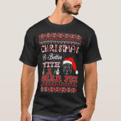 Weihnachten ist mit einer Shar Pei hässlichen T-Shirt (Vorderseite)