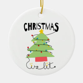 Weihnachten ist toller Keramik-Kreis-Ornament Keramik Ornament