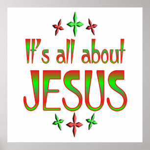 Weihnachten ist über Jesus Poster