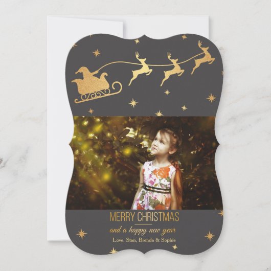 Weihnachten ist unterwegs Fotokarte (Vorderseite)