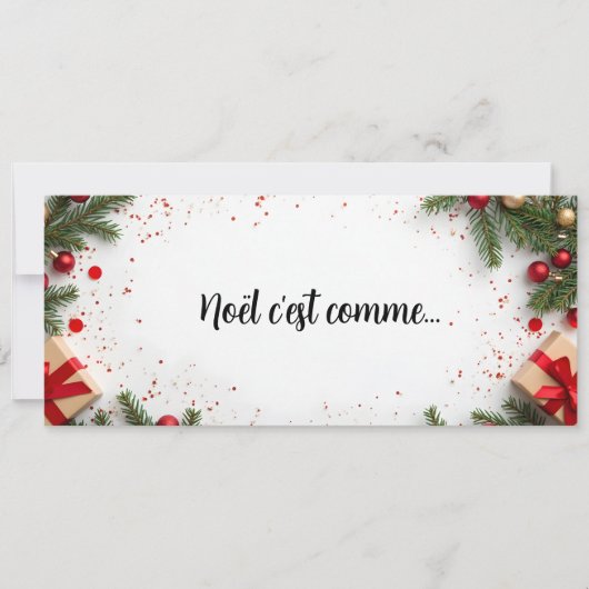 Weihnachten ist wie... Überraschungs-QR-Code-Karte (Vorderseite)