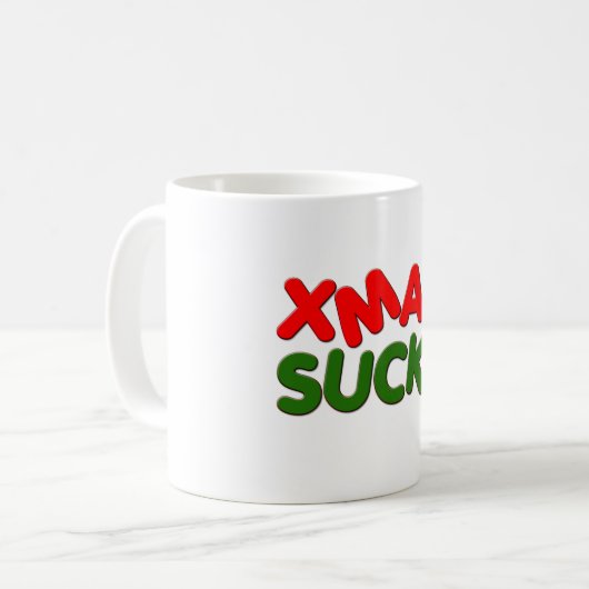 Weihnachten ist zum Kotzen Kaffeetasse (Vorderseite Links)