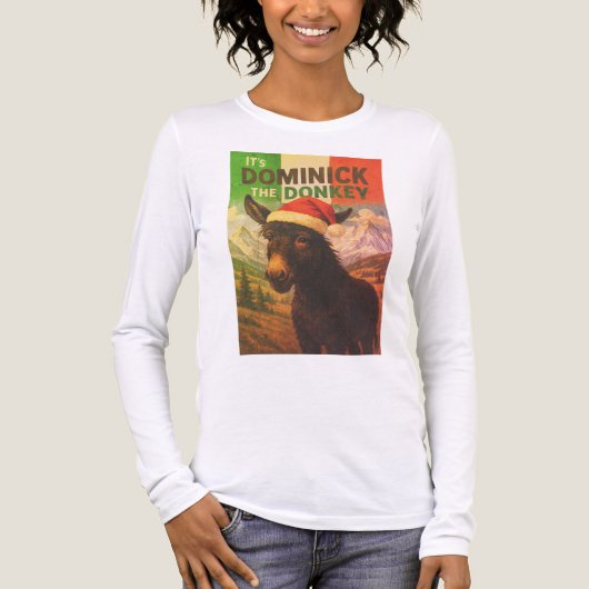 Weihnachten Italienisch Dominick der Esel-Shirt Tri-Blend Shirt (Vorderseite)