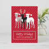 Weihnachten Italienische Windhunde Flat Holiday Ca (Stehend Vorderseite)