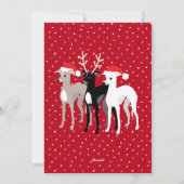 Weihnachten Italienische Windhunde Flat Holiday Ca (Rückseite)