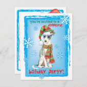 Weihnachten - Italienischer Windhund Urlaub Einlad (Vorne/Hinten)