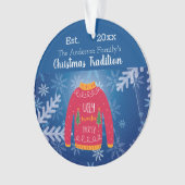 Weihnachten Jahr hässlich Pullover rot Ornament (Vorderseite)