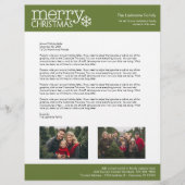 Weihnachten - Jährliches Urlaubsschreiben mit Foto Briefbogen (Vorderseite)