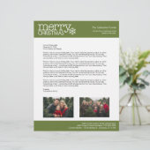 Weihnachten - Jährliches Urlaubsschreiben mit Foto Briefbogen (Stehend Vorderseite)