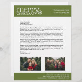 Weihnachten - Jährliches Urlaubsschreiben mit Foto Briefbogen (Vorne/Hinten)